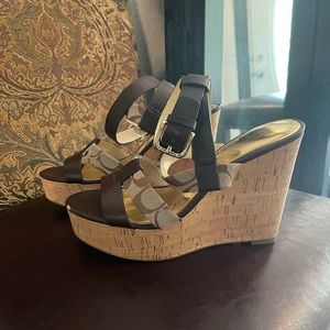 Strappy wedge heel